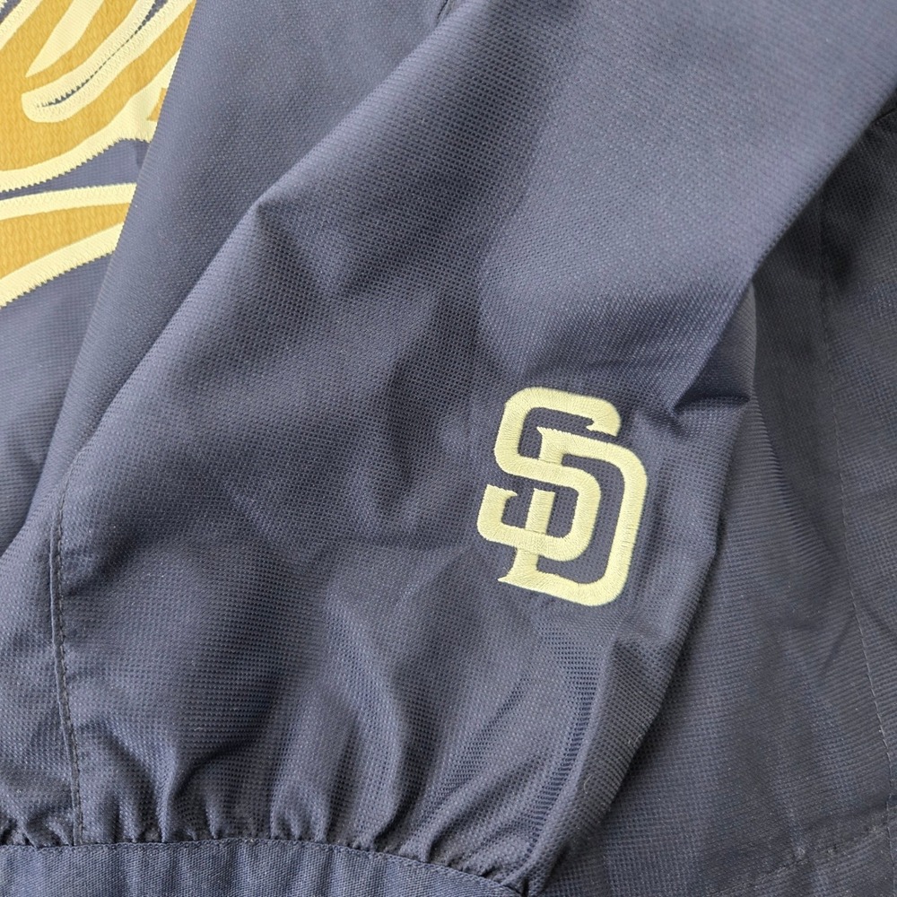 Majestic MLB San Diego Padres Authentic Cool Base Zip Warmup Jacket 2XL Pullover - Picture 3 of 11